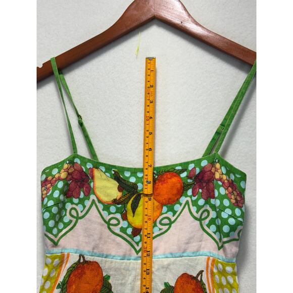 ALÉMAIS Lemonis Midi Dress Floral Travel Baby Shower Sundress Size 4 Retail $595 - Picture 12 of 13